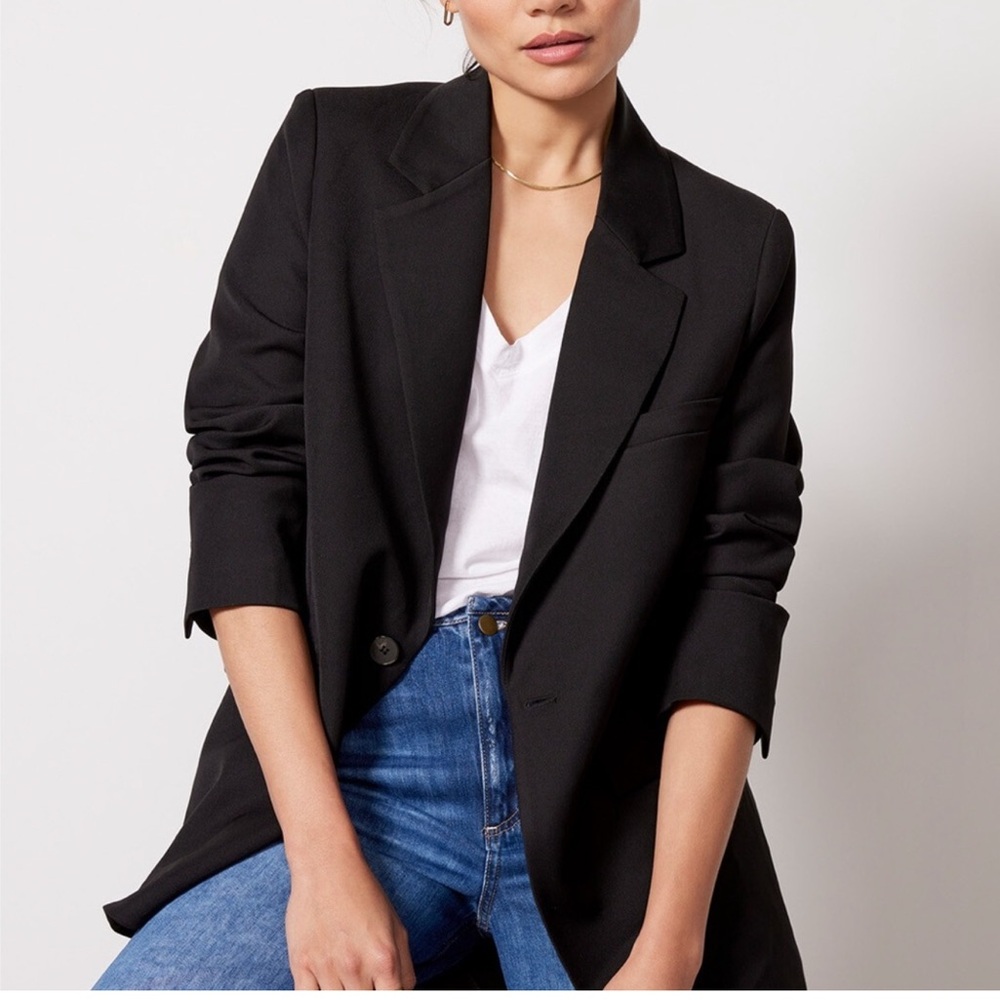 Madewell Caldwell Double Breasted Blazer Black size Large